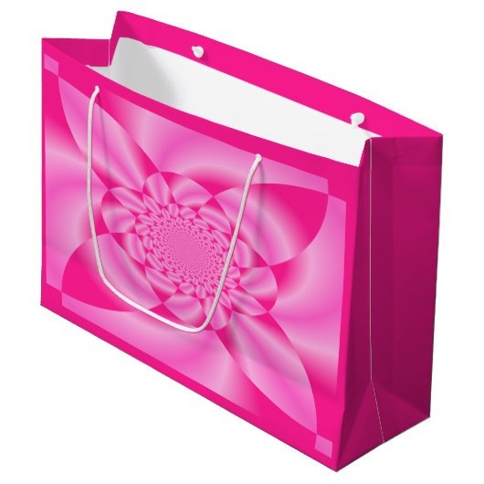 Roze Blad Kroonblad Groot Cadeauzakje (Voorkant Gekanteld)