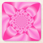 Roze Blad Kroonblad Kartonnen Onderzetters (Voorkant)