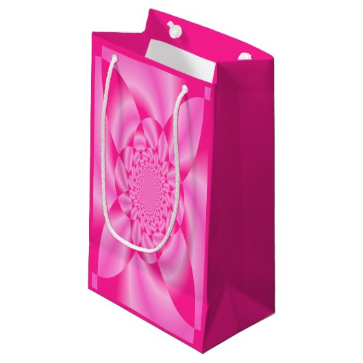 Roze Blad Kroonblad Klein Cadeauzakje (Voorkant Gekanteld)