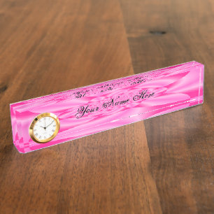 Roze Blad Kroonblad Naambordje