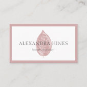 roze blad visitekaartje (Voorkant)