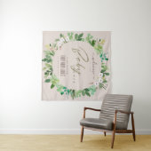 ROZE BLAD WATERVERF BABY SHOWER WELKOMST WANDKLEED (In Situ (horizontaal))