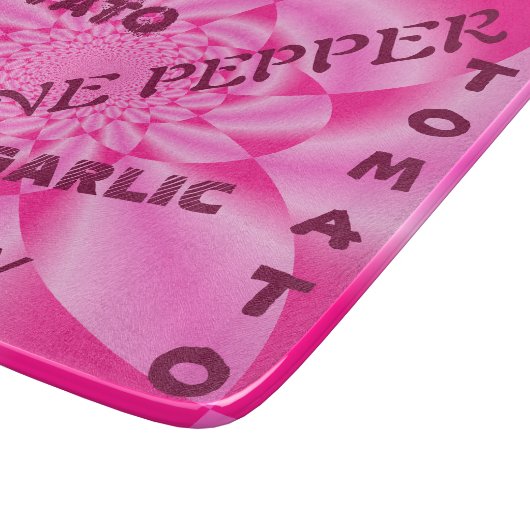 Roze bladbloemblaadje - Groenten snijplank (Hoek)