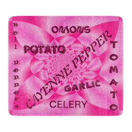 Roze bladbloemblaadje - Groenten snijplank