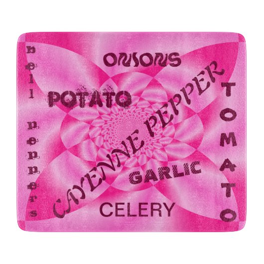 Roze bladbloemblaadje - Groenten snijplank (Voorkant)