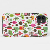 roze bladboom retro uil patroon Case-Mate iPhone case (Achterkant (horizontaal))