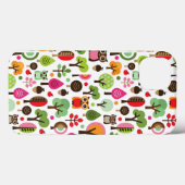 roze bladboom retro uil patroon Case-Mate iPhone case (Achterkant (horizontaal))