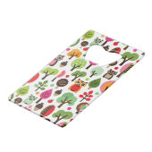 roze bladboom retro uil patroon creditkaart flessenopener (Voorkant Gekanteld)