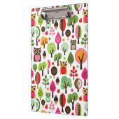 roze bladboom retro uil patroon klembord (Links)