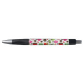 roze bladboom retro uil patroon pen (Voorkant)