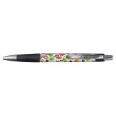 roze bladboom retro uil patroon pen (Achterkant)