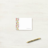 roze bladboom retro uil patroon post-it® notes (Op bureau)