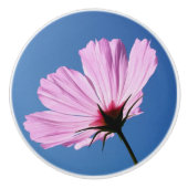 Roze bladen keramische knop (Voorkant)