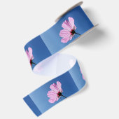 Roze bladen satijnen lint (Achterkant)