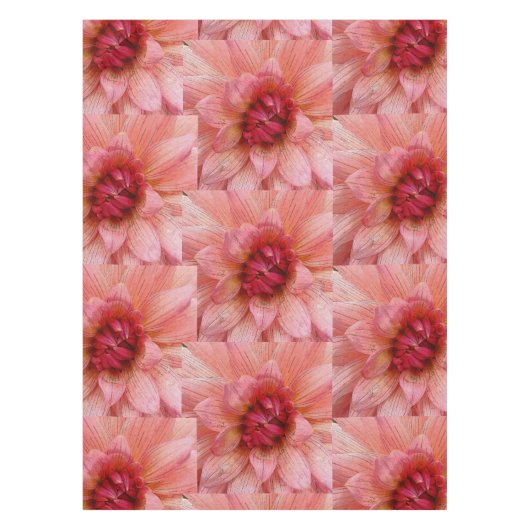 roze bladen tafelkleed (Voorkant)