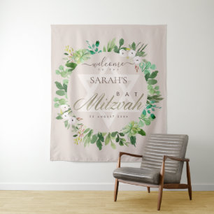 ROZE BLADENKRANS STAR BAT MITZVAH WELKOM WANDKLEED
