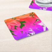 Roze bladeren aangepaste Onderzetters (Schuin)
