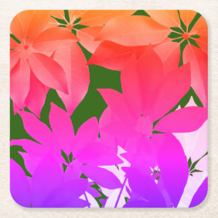 Roze bladeren aangepaste Onderzetters