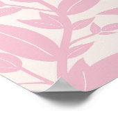 Roze bladeren botanisch poster (Hoek)