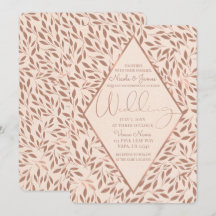 Roze Bladeren Botanische Glamour Bruiloft