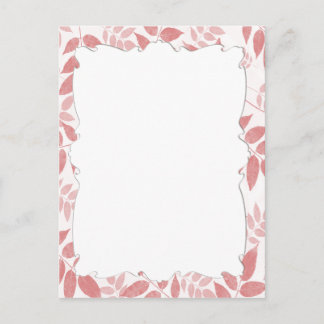 Roze bladeren Briefkaart