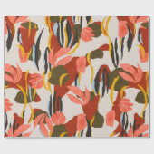 roze bladeren en een ontwerp van het effect van he cadeaupapier (Vlak)