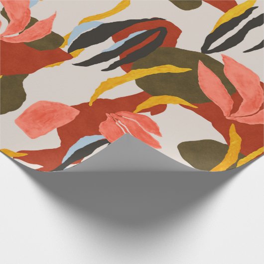 roze bladeren en een ontwerp van het effect van he cadeaupapier (Hoek)