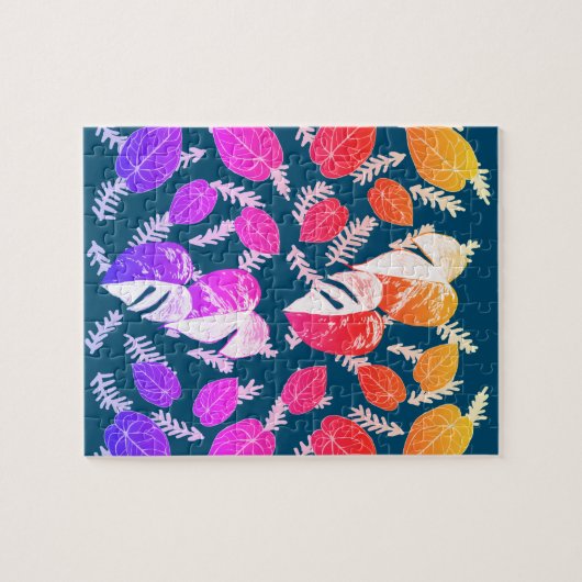 Roze Bladeren  Legpuzzel (Horizontaal)