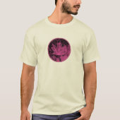 Roze bladeren links t-shirt (Voorkant)