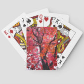 Roze bladeren pokerkaarten (Achterkant)