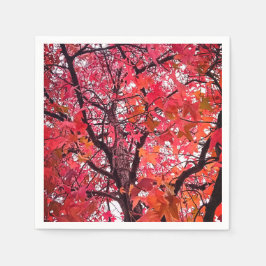 Roze bladeren servet