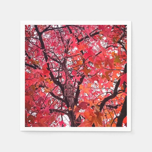 Roze bladeren servet (Voorkant)