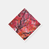Roze bladeren servet (Hoek)