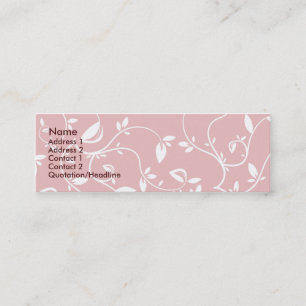 Roze bladeren - Skinny Mini Visitekaartje