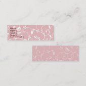 Roze bladeren - Skinny Mini Visitekaartje (Voorkant / Achterkant)