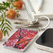 Roze bladeren sleutelhanger (Voorkant Rechts)