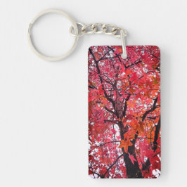 Roze bladeren sleutelhanger