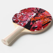 Roze bladeren tafeltennisbatje (Voorkant Gekanteld)