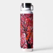 Roze bladeren waterfles (Achterkant)
