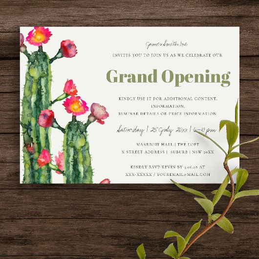 ROZE BLADERS WOESTIJNCACTUS OPENING KAART