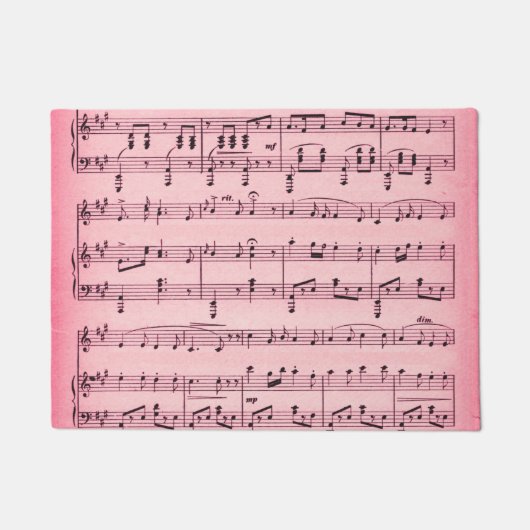 Roze Bladmuziek Deurmat (Voorkant)