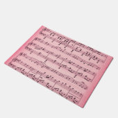 Roze Bladmuziek Deurmat (Schuin)