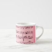 Roze Bladmuziek Espresso Kop (Rechts)