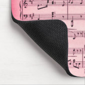 Roze bladmuziek muismat (Hoek)