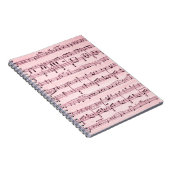 Roze bladmuziek notitieboek (Rechterzijde)