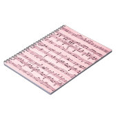 Roze bladmuziek notitieboek (Linkerzijde)