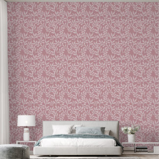 Roze Bladpatroon 2" * 10" Aangepaste getextureerde Behang