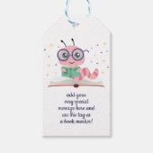 Roze Bladwijzer met bladwijzer Cadeaulabel (Voorkant)