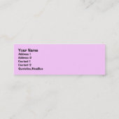 Roze bladwijzer mini visitekaartje (Achterkant)