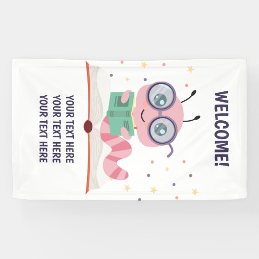 Roze bladwijzer Theme Banner (Horizontaal)